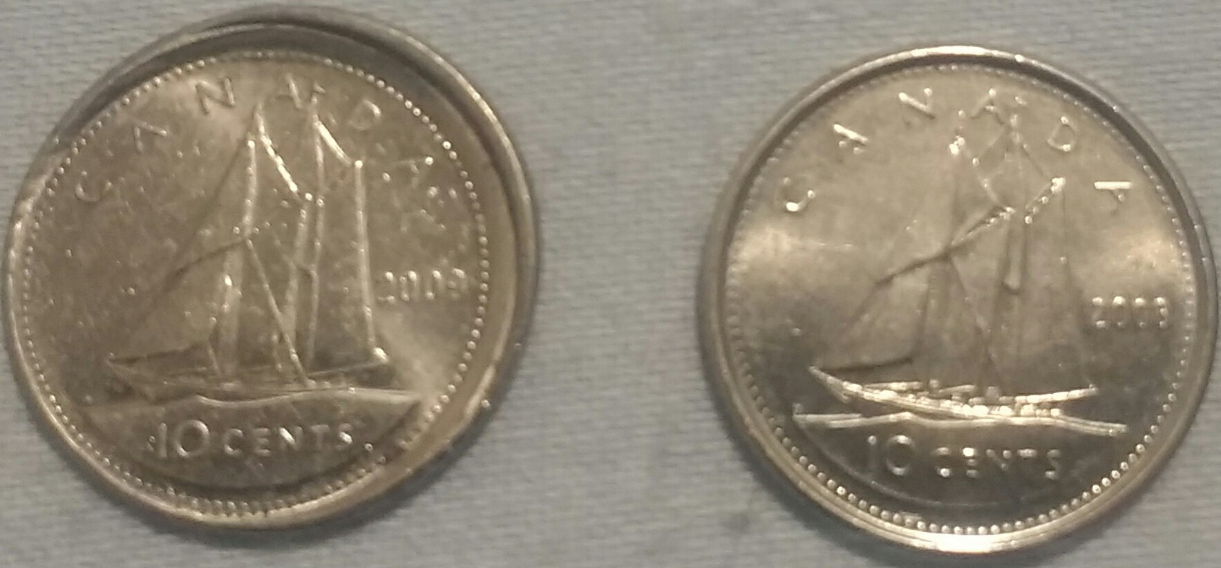 2009-Dime-Off-Stamped-And-Deformed